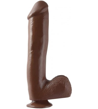 Dildos 10-Inch Suction Cup Dong- Brown - Brown - C1112E2A2OR $46.15