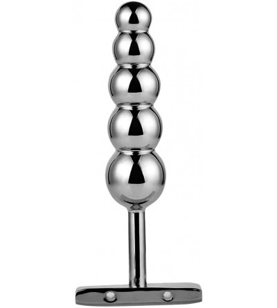 Anal Sex Toys Anal Plugs Solid Metal Anal Beads Butt Plug with 5 Graduated Beads and T-Handle Prostate Massager Anal Training...