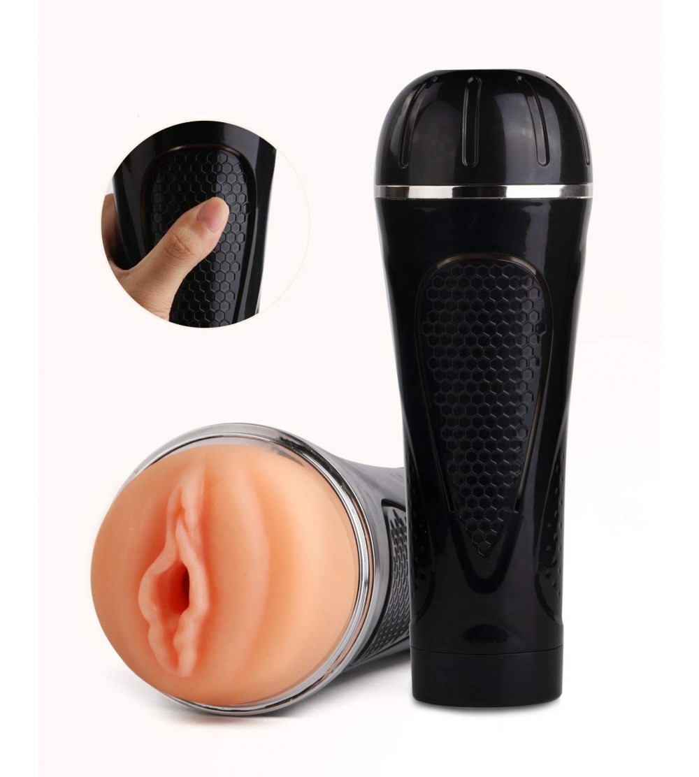 Male Masturbators Male Masturbator Cup- Pocket Pussy Adult Sex Toys for Men Realistic Textured Vagina Oral Stroker- Blowjob S...