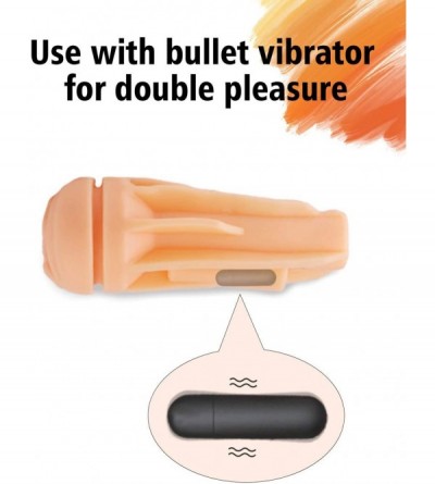 Male Masturbators Male Masturbator Cup- Pocket Pussy Adult Sex Toys for Men Realistic Textured Vagina Oral Stroker- Blowjob S...