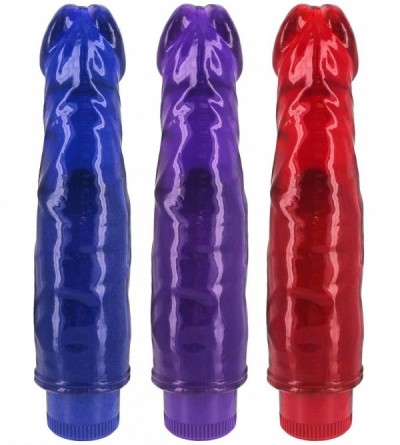 Anal Sex Toys Vibrating Jelly Dong 7.5 Inch ASSORTED COLORS - CG119PLB9PR $10.37