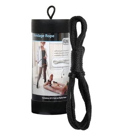 Restraints Bondage Rope- 25'- Black - Black - CT112E81TXZ $13.51