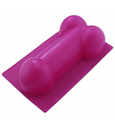 Novelties Funny Penis Shaped Chocolate Cake Silicone Mold Large Size Adult Party Bake Mould - CW12DPR5XT9 $23.18