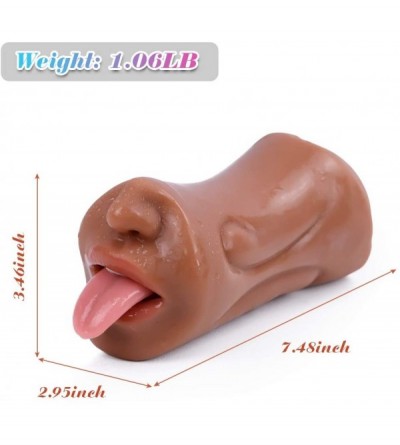 Male Masturbators Lifelike Male Masturbator- 3D Textured Tight Vaginal with Realistic Mouth for Oral Sex- Pocket Pussy Stroke...