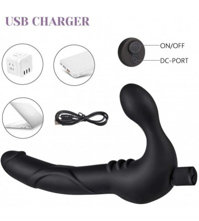 Anal Sex Toys Strapless Strap on Dildo【New Version】Strong Silicone Dual Vibrators Penis with 10 Speed-Rechargeable G-Spot Coc...