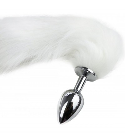 Anal Sex Toys Adult Love Sway Fox Tail Anal Cram Animal Cosplay Metal Butt Plug Costume (White) - White - CH129YFNODD $29.08
