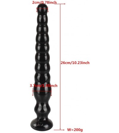 Anal Sex Toys Extra Long Anal Beads with Suction Cup Butt Plug Sex Toys for Woman Men Anus - Black - CY193539TK8 $6.46