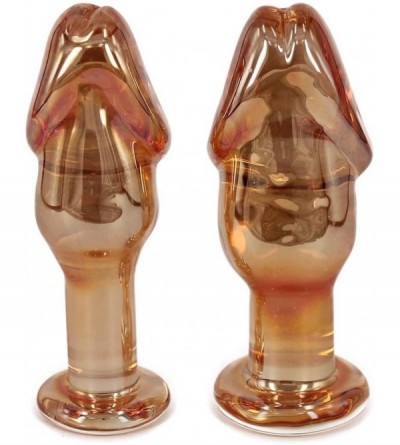 Dildos Cute Glass Pleasure Wand Dildo- Anal Sex Toy Butt Plugs (L) - CH1822W9Q22 $33.68