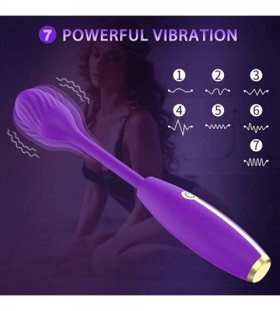 Vibrators G Spot Clitoral Bullet Vibrator for Vaginal Clitoral Stimulation with 7 Vibrations- Ultra Soft Waterproof Bendable ...