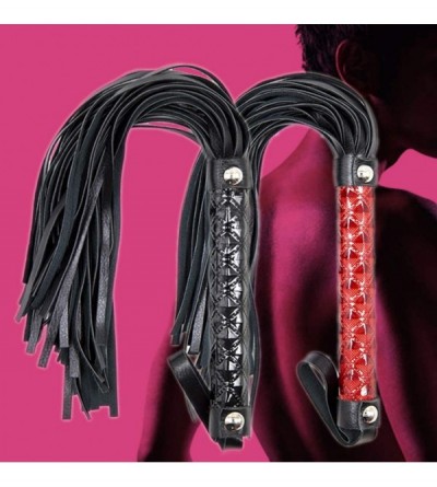 Paddles, Whips & Ticklers PU Leather Whip Restraint Adult Cosplay Sixy Toys for Women Men - R - CZ19D3E07S6 $22.06