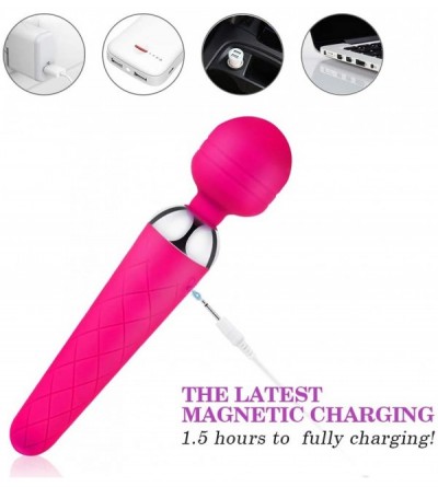 Vibrators Personal Cordless Wand Massager-Handheld-Rechargeable-Mini-Waterproof-Magic-20 Powerful Speed Vibrations for Back N...