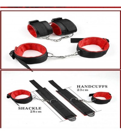 Restraints Sexy Leather SM Set Sexual Stimulation Adult Gift Toys Binding Toys Plush Handcuffs Electric Anal Plug Set AV Stic...
