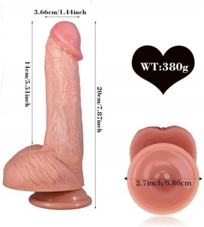 Dildos Realistic G Spot Dildos- Flexible Cock Penis- Strong Suction Cup for Hands-Free Play- Body-Safe Dong Unique Giant Ball...