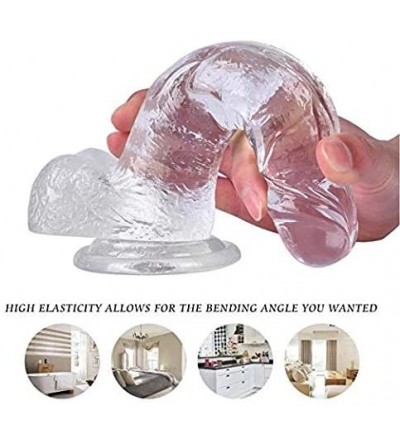 Dildos Real Feeling 7 Inch Transparent Lifelike Silicone Dî'ldɔ with Strong Suction Cup Female Bǔtt Plug Mǎssǎger Wand- Priva...