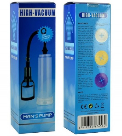 Pumps & Enlargers High Vacuum Man's Penis Pump with Powerful Suction for Maxium Width with Easy Grip Pump Handle & Includes F...