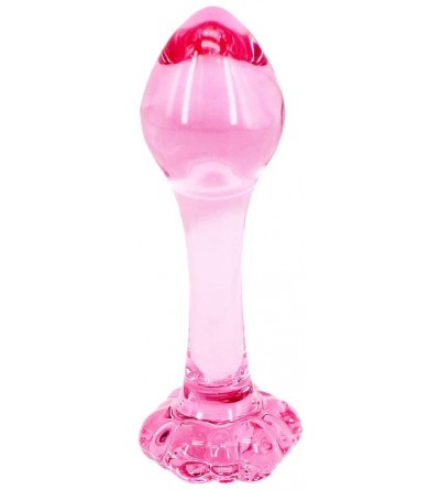 Anal Sex Toys 4.1 Inches Pink Glass Pleasure Wand- Small for Beginner Starter Anal Sex Play - CT18R8SYYNW $6.84