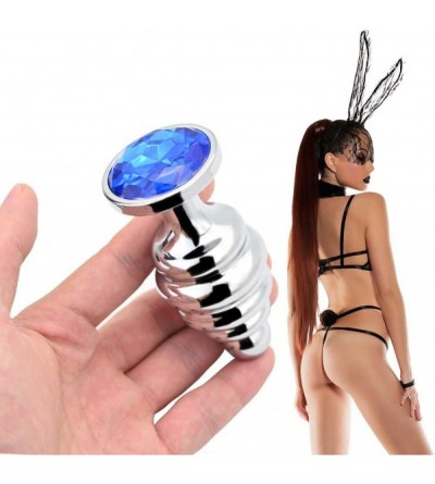 Anal Sex Toys Anal Plug with Thread Circle Metal Butt Plug Pleasure Wand for Men Women Couples (Large) - CV17X3GYO5I $8.11