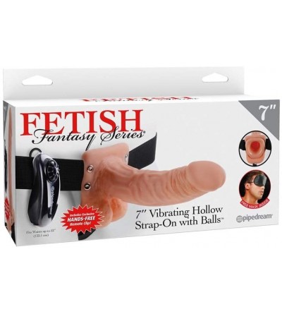 Pumps & Enlargers Fetish Fantasy Series Vibrating Hollow Strap On with Balls- Flesh- 7 Inch- 13.3 Ounce - Flesh - CS12F2ON2A9...