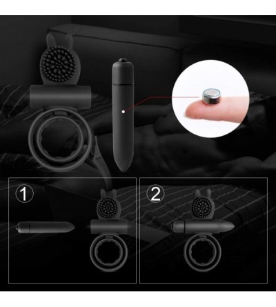 Penis Rings Vibrating Cock Ring with Rabbit Ears Double Ring-10 Vibration Modes for Longer Harder Stronger Lasting Erections ...