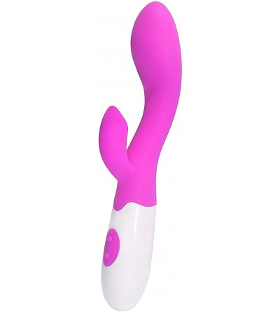 Vibrators Rabbit Vibrator Silicone Waterproof 30-Speed Vibrator Clitoris Stimulator G-spot Massager(Purple) - Purple - CQ12O9...