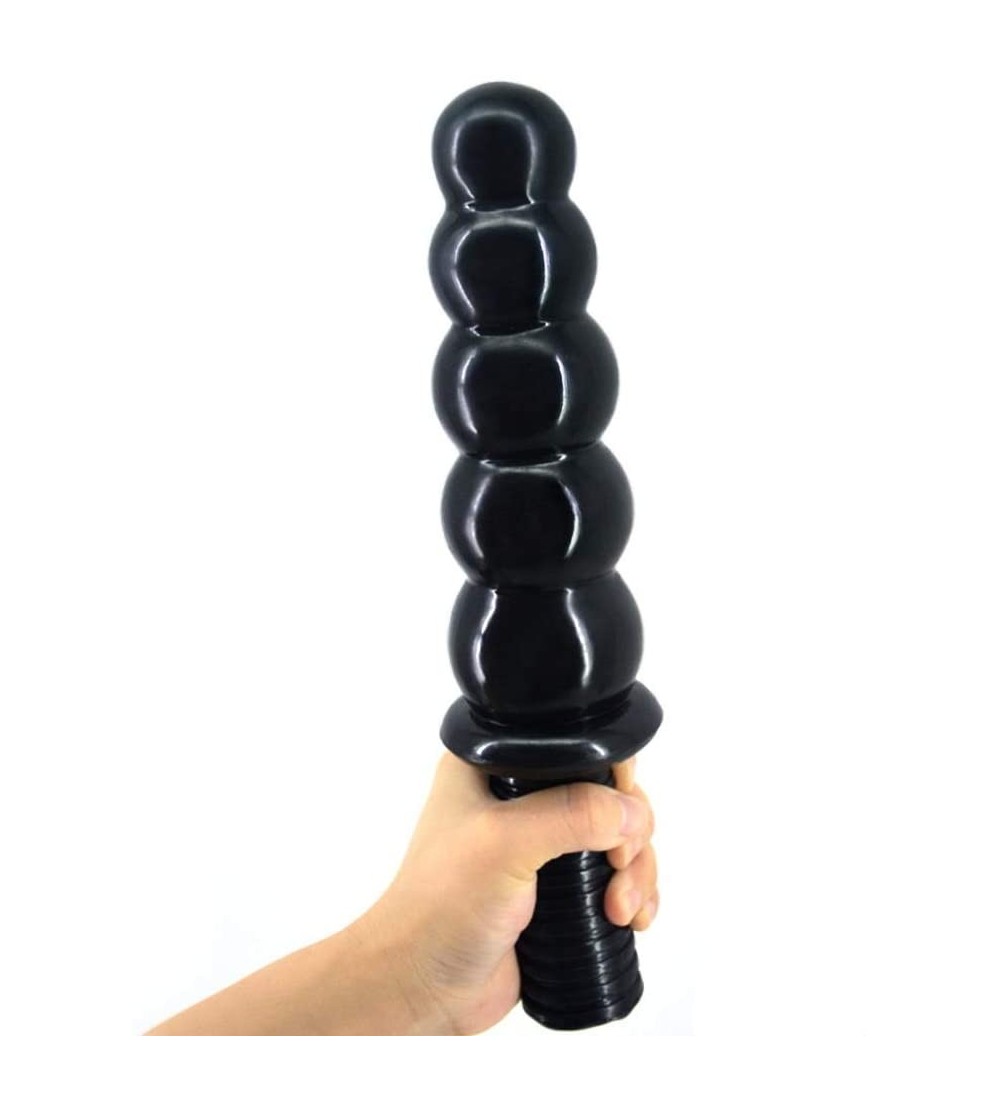 Anal Sex Toys Realistic Long Dildo Novelty Gourd Ultra Size Penis Artificial 5 Beads Sex Cock for Women - CB185X5ST5O $19.17