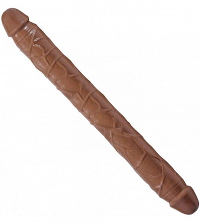 Dildos Double Dong Header Veined Bender Realistic Dildo for Vagina Anal Simulation Sex Toy for Women/Lesbian-15inch - Brown -...