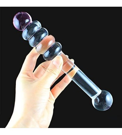 Anal Sex Toys Double Glass Anal Dildo 4 Pull Beads Butt Plug Crystal Anal Penis Gay Sex Products Female Masturbation Adult Se...