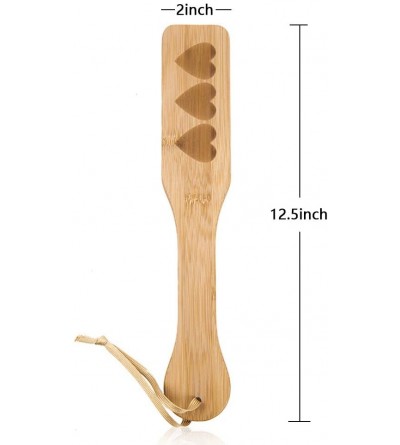 Paddles, Whips & Ticklers Bamboo Spanking Paddle for Adults- 12.5inch Heart Paddle for Sex Play - Wood - C518A7HTHTL $21.27