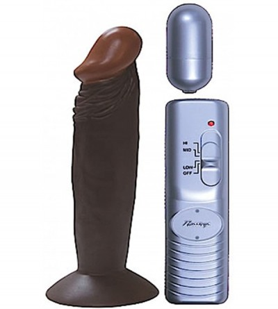 Vibrators Real Skin Whoppers Vibrating Dong- Brown- 6 Inch - CC11907CBXF $35.94