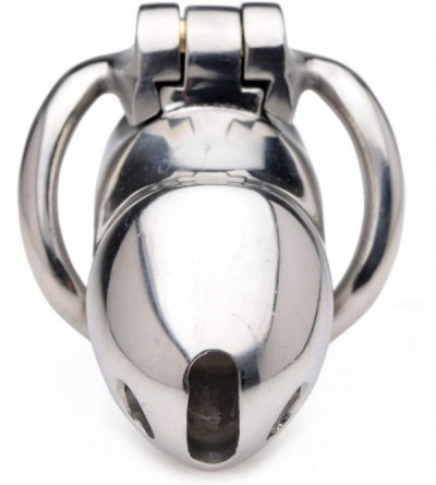 Chastity Devices Rikers 24-7 Stainless Steel Locking Chastity Cage - CQ18728Z56I $41.77