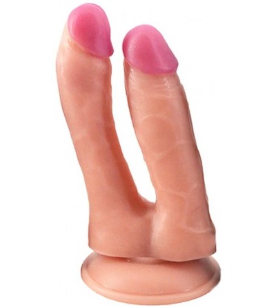 Dildos Realistic Double-Ended Dildo- G-Spot Penis Cock Anal Butt Plug with Suction Cup Adult Sex Toy for Men Women - Flesh - ...