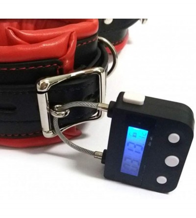 Restraints for Handcuffs Ankle Mouth Gag Bondage Multipurpose Electronic Time Lock Timer(Black) - Black - C619CY28EXQ $42.30