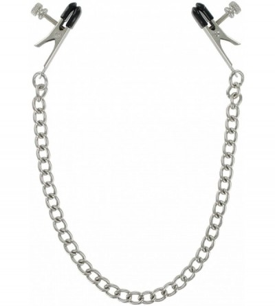 Nipple Toys Sexy Clamps Chain Fashion Silver Entertaining Chain with Nipple Clips - CP1879N3OYS $21.49