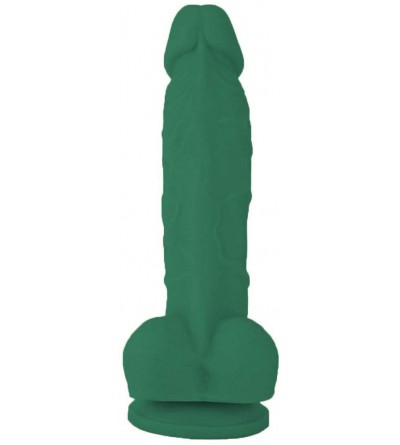 Dildos Tripp 6.2" Premium Silicone Dildo Green with Suction Cup - Green - C4129UP2BMR $42.41
