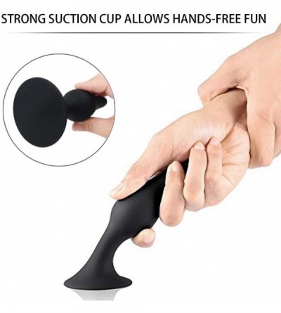 Anal Sex Toys Black Silicone Waterproof Trainer Kits is Good for Men and Women (4 PCS) B-ütt an-Ḁl Pl-Ṻg T-Ṏ-ys for WṎmḔn BḔg...