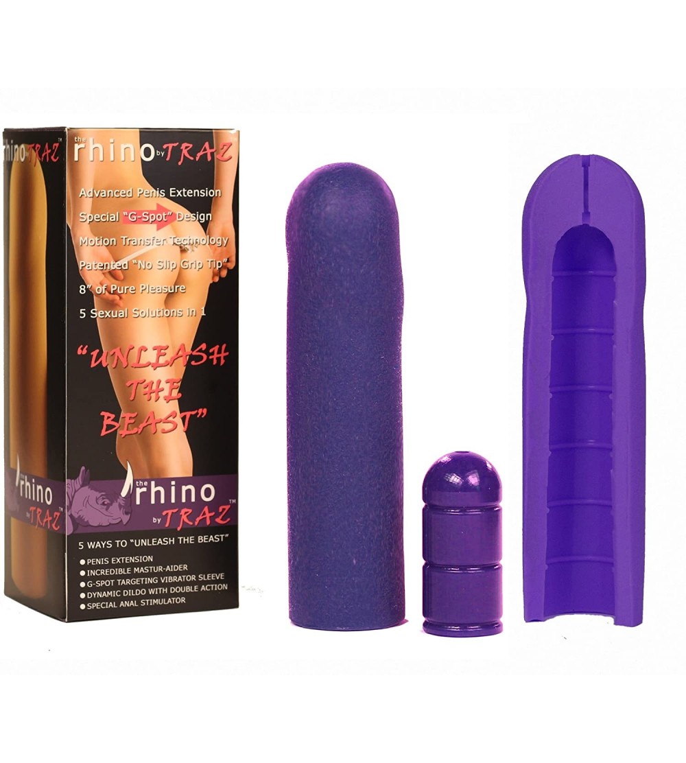 Pumps & Enlargers The Rhino Penis Extension (Purple) - Purple - CK119MEKTDZ $110.87