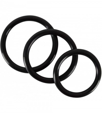 Penis Rings 3Pcs Set Exercise Training Time Delay RingsWaterproof Silicone Rooster Rings for Men Delay Lasting -Black - CQ19E...