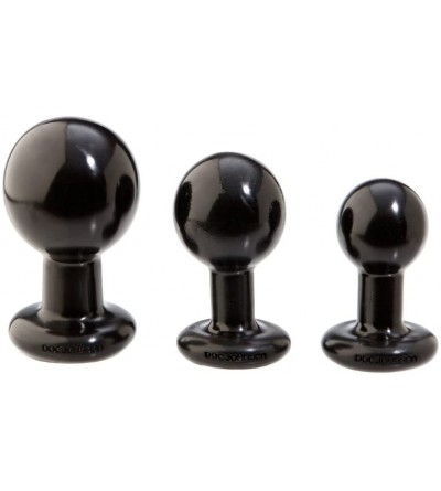 Anal Sex Toys Round Butt Plug- Large- Black - CQ116MF6ZYJ $14.39