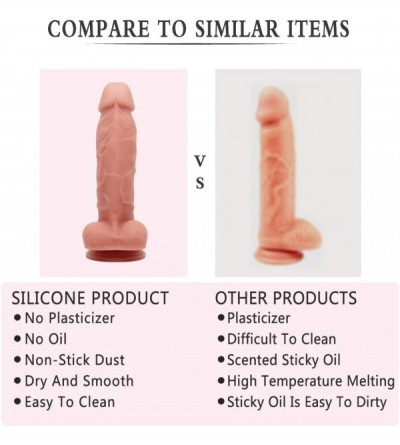 Dildos Liquid Silicone Realistic Dildo with Strong Suction Cup- Ultra-Soft Dildo for Beginners Vaginal G-spot Anal Play Adult...