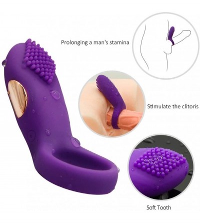 Penis Rings Happy Sexy Best Gift- USB Rechargeable Ergonomic Design 12 Speed Shaking Ring Waterproof Massage Ring Silicone Ro...