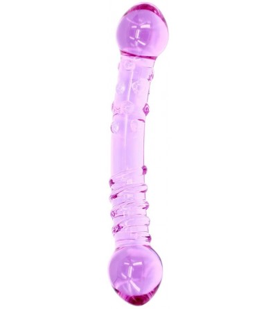 Dildos 7 Inches Glass Dildo Double Ended Pleasure Wand- Light Purple - CC121I4O99B $34.34