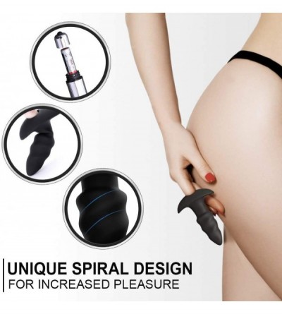 Anal Sex Toys Vibrating Butt Plug - Anal Sex Toy Dildo Soft Liquid Silicone Anal Vibrator Waterproof for Men Women - CW188QTL...