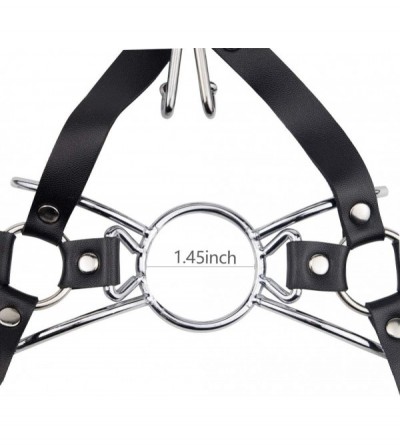 Gags & Muzzles Metal Spider Ring Gag with Head Slave Harness Nose Hook Flirting Mouth Gags Sex Toys for Couple Adult Games Un...