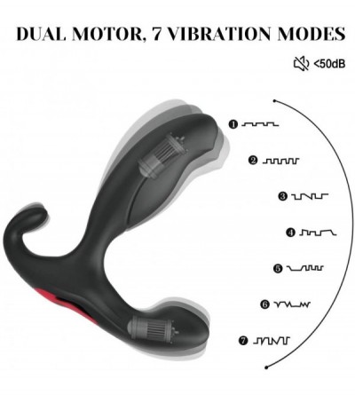 Anal Sex Toys Male Anal Kegel Exercises Vibrator with 2 Powerful Motors & 7 Patterns- Butt Plug Prostate Massager with Remote...