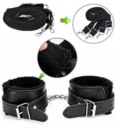 Restraints Restraints 10 Pcs BDSMS Bed Restraints Kits Sex Bondage Sets Toys Sex Things for Couples with Hand Cuffs Ankle Cuf...
