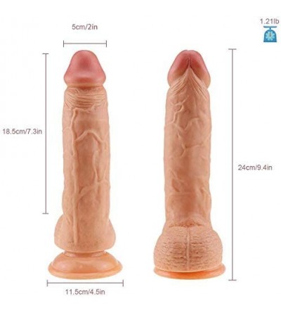 Dildos 9.4"Realistic Dildo G-Point Vaginal Anal Sex Toy- Powerful Sucker Sex Wands for Women Sexy toystory Man(Brown) - CP18Q...