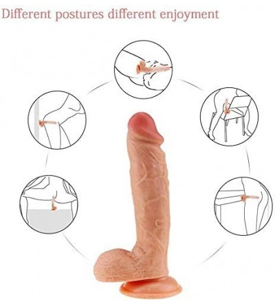 Dildos 9.4"Realistic Dildo G-Point Vaginal Anal Sex Toy- Powerful Sucker Sex Wands for Women Sexy toystory Man(Brown) - CP18Q...