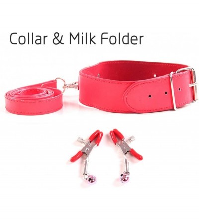 Restraints 7pc Leather clothes Accessory for Men Women - Red - CR194W3IMGT $9.87