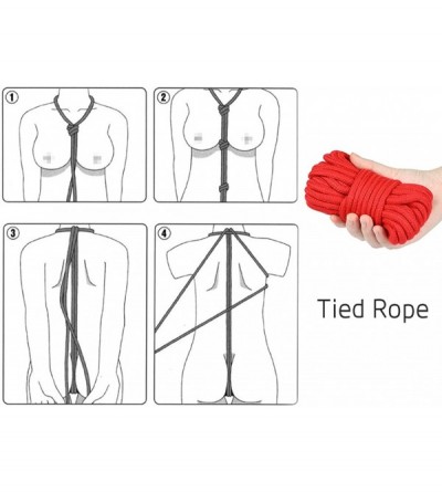 Restraints 7pc Leather clothes Accessory for Men Women - Red - CR194W3IMGT $9.87