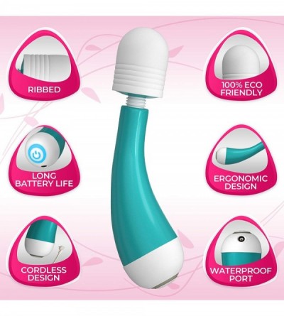 Vibrators Micro Wand Massager Cordless Handheld Waterproof for Women and for Men - Small Quiet and Powerful Rechargeable Wire...